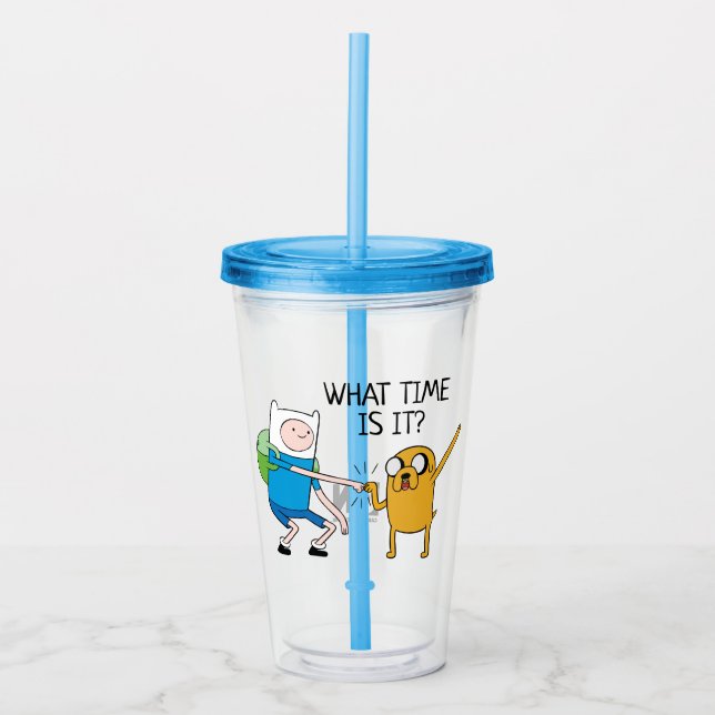 Adventure Time | Finn & Jake Fist Bump Acrylic Tumbler (Front)