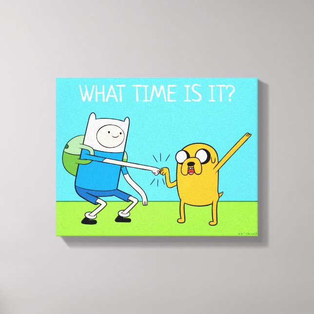 Adventure Time | Finn & Jake Fist Bump Canvas Print (Front)