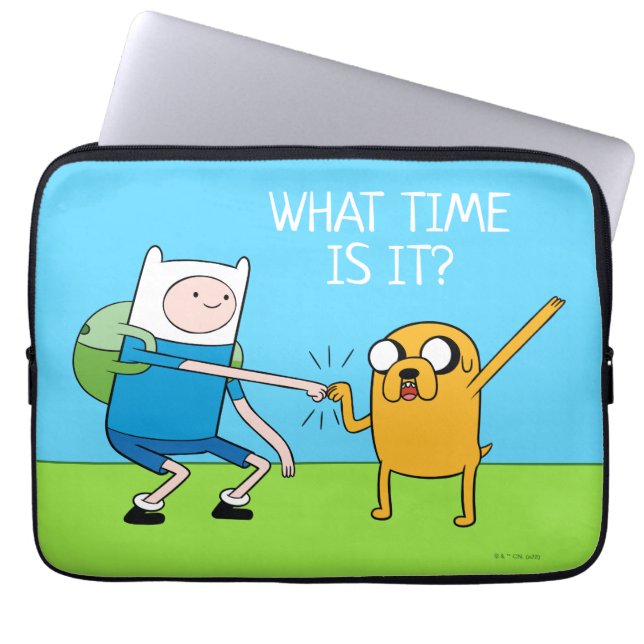 Adventure Time | Finn & Jake Fist Bump Laptop Sleeve (Front)