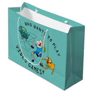 Adventure Time   Finn & Jake Play With BMO Large Gift Bag