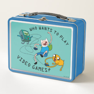 Adventure Time   Finn & Jake Play With BMO Metal Lunch Box