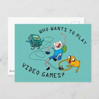 Adventure Time | Finn & Jake Play With BMO Postcard