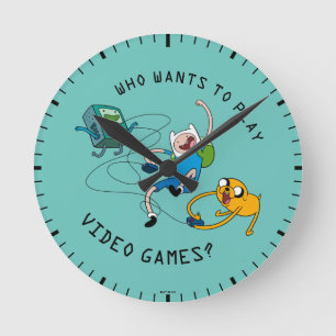 Adventure Time   Finn & Jake Play With BMO Round Clock