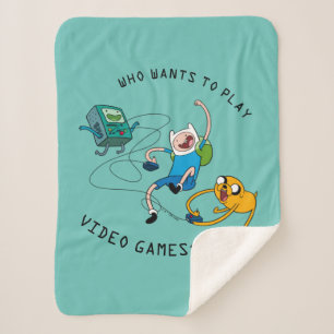Adventure Time   Finn & Jake Play With BMO Sherpa Blanket