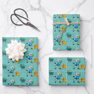 Adventure Time   Finn & Jake Play With BMO Wrapping Paper Sheet