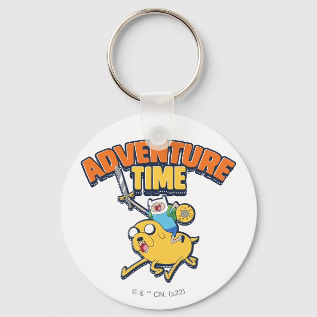 Adventure Time | Finn Riding Jake Key Ring (Front)