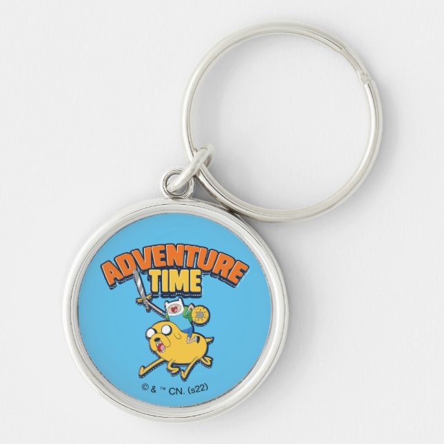 Adventure Time | Finn Riding Jake Key Ring (Front)