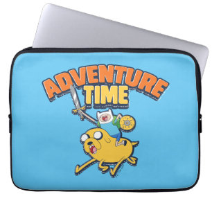 Adventure Time Finn Riding Jake Laptop Sleeve