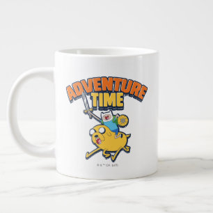 Adventure Time   Finn Riding Jake Large Coffee Mug