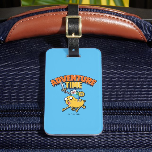 Adventure Time | Finn Riding Jake Luggage Tag (Front Insitu 2)