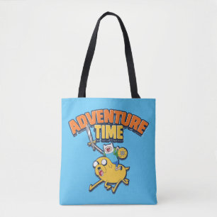 Adventure Time   Finn Riding Jake Tote Bag