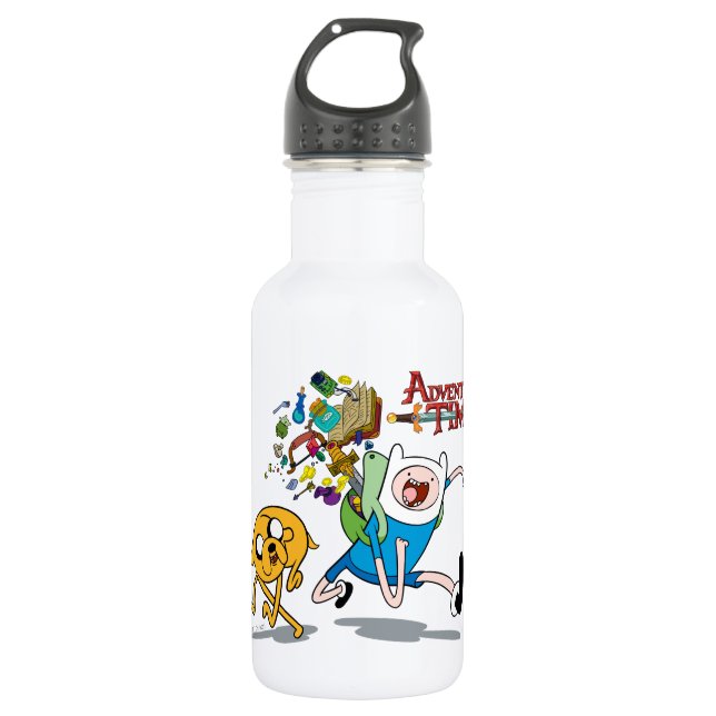 Adventure Time | Finn's Backpack Adventure Gear 532 Ml Water Bottle (Front)