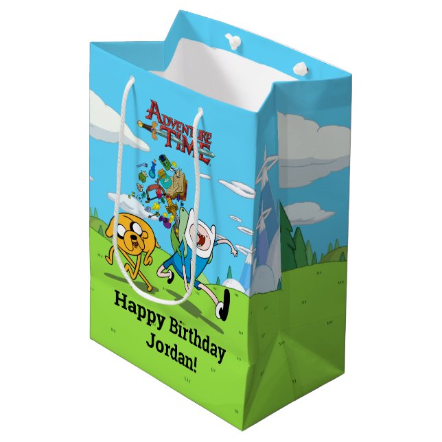 Adventure Time | Finn's Backpack Adventure Gear Medium Gift Bag (Front Angled)