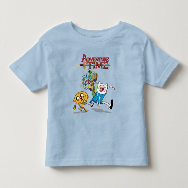 Adventure Time | Finn's Backpack Adventure Gear T- Toddler T-Shirt (Front)