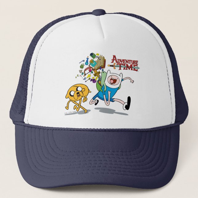 Adventure Time | Finn's Backpack Adventure Gear Trucker Hat (Front)