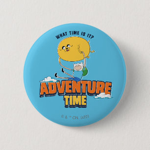 Adventure Time Jake Floating With Finn 6 Cm Round Badge