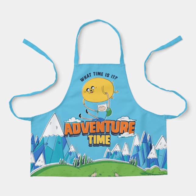Adventure Time | Jake Floating With Finn Apron (Front)