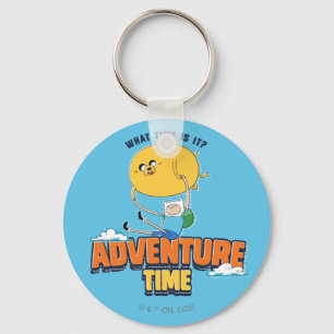 Adventure Time Jake Floating With Finn Key Ring