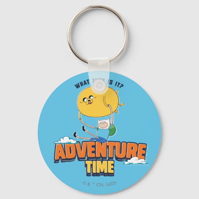 Adventure Time | Jake Floating With Finn Key Ring (Front)