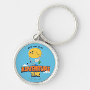 Adventure Time Jake Floating With Finn Key Ring