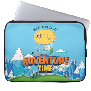 Adventure Time   Jake Floating With Finn Laptop Sleeve