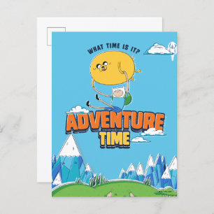 Adventure Time   Jake Floating With Finn Postcard