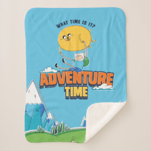 Adventure Time   Jake Floating With Finn Sherpa Blanket