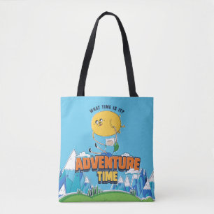 Adventure Time Jake Floating With Finn Tote Bag