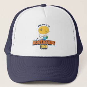 Adventure Time Jake Floating With Finn Trucker Hat