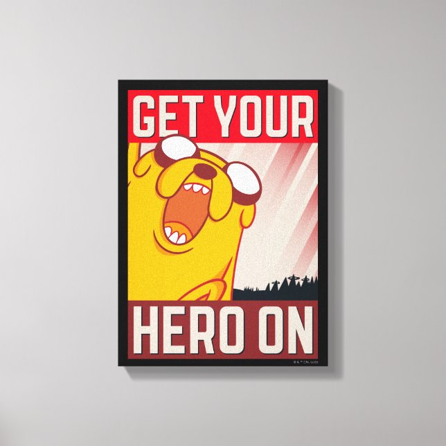 Adventure Time | Jake "Get Your Hero On" Canvas Print (Front)