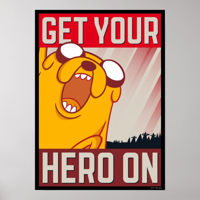 Adventure Time | Jake "Get Your Hero On" Poster (Front)