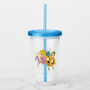 Adventure Time   Lady, Bubblegum, Finn, & Jake Acrylic Tumbler
