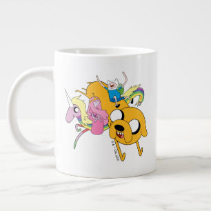 Adventure Time Lady, Bubblegum, Finn, & Jake Large Coffee Mug
