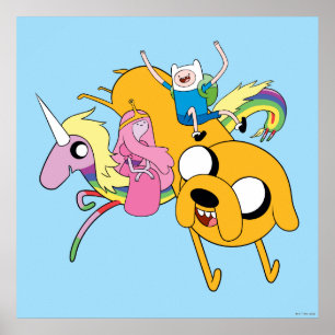 Adventure Time   Lady, Bubblegum, Finn, & Jake Poster