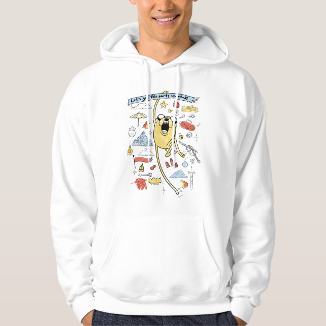 Adventure Time | "Party" Jake Sketch Hoodie (Front)