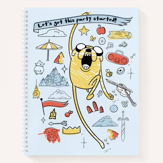 Adventure Time | "Party" Jake Sketch Notebook (Front)