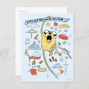 Adventure Time   "Party" Jake Sketch Postcard