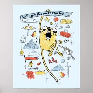 Adventure Time   "Party" Jake Sketch Poster