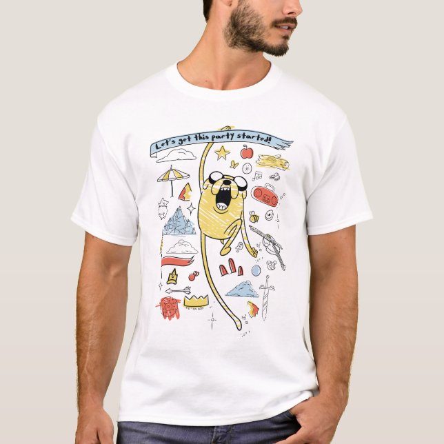 Adventure Time | "Party" Jake Sketch T-Shirt (Front)