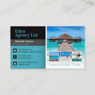 Adventure Time Tourism Travel Agent Business Card