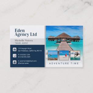 Adventure Time   Tourism   Travel Agent Business Card