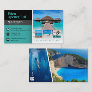 Adventure Time   Tourism   Travel Agent Business Card