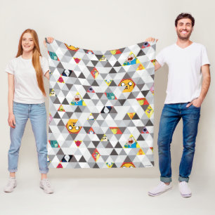 Adventure Time   Triangular Character Pattern Fleece Blanket