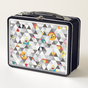 Adventure Time   Triangular Character Pattern Metal Lunch Box