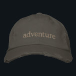 Adventure Travel and Nature Lover Text Design Embroidered Hat<br><div class="desc">Simple text design for travel and adventure lovers.</div>