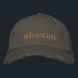 Adventure Travel and Nature Lover Text Design Embroidered Hat<br><div class="desc">Simple text design for travel and adventure lovers.</div>