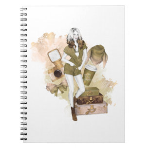 Adventure Travel Girl Notebook