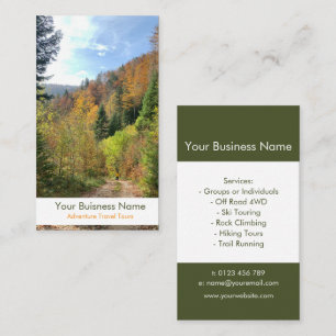 Adventure Travel Guide Business Card