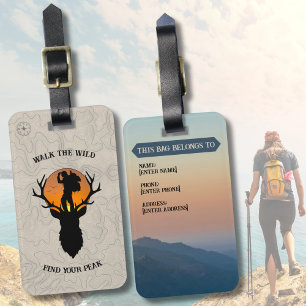 Adventure Travel Hiking Wilderness Gear Luggage Tag