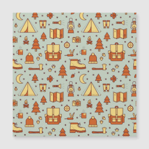 Adventure travel icons, seamless pattern.